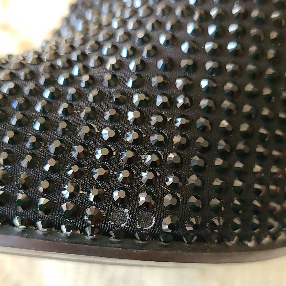 ZARA BLACK GLAM RHINESTONE HEELED ANKLE BOOTS SIZE 6 1/2 - Picture 6 of 10